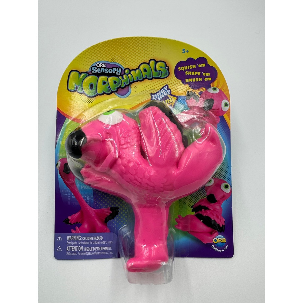 Orb Sensory Morphimals Transformingo Pink Flamingo Squish Shape Smush Toy New